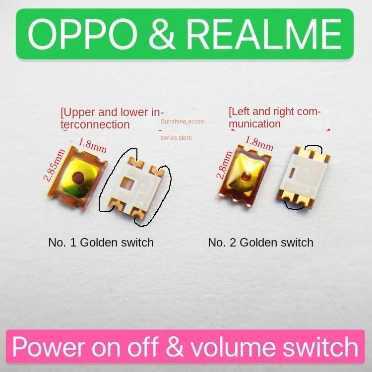 10-50pcs Oppo & Realme power on off & volume switch Power Botton Switch ...