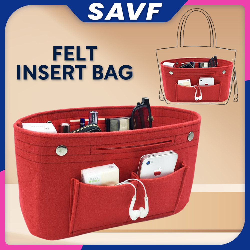 SAVF Felt Insert Bag Women Bag Organizer Handbag Inner Pocket Purse ...