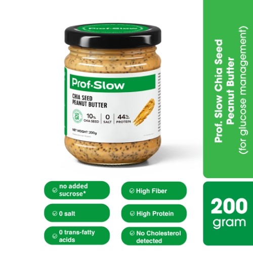 Prof. Slow Slow Carb Chia Seed Peanut Butter (200g) (Exp Date: 11/2026 ...