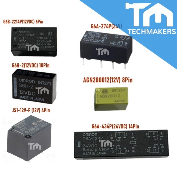 G6B-2214P (12Vdc) / G6A-434P(24V)/G6H-2(24Vdc)/ AGN20012(12V)non-omron/ G6A-274P(24V)/JS1-12V-F(12v) Omron Power Relay