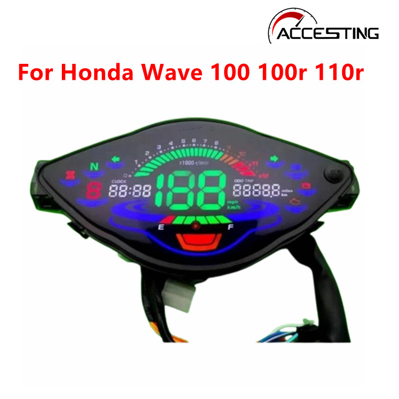 Full LCD Led Digital Speedo meterOdemeter Meter Tachometer Gauge For ...