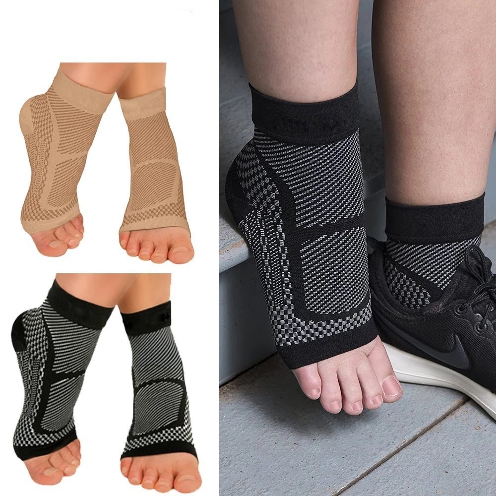 1Pair Plantar Fasciitis Tendonitis Compression Swollen Ankles Leg Brace ...