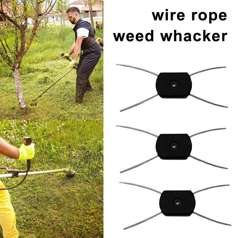 Wire Rope Weed Whacker 3pcs Of Lithium Battery Steel Heads Household ...