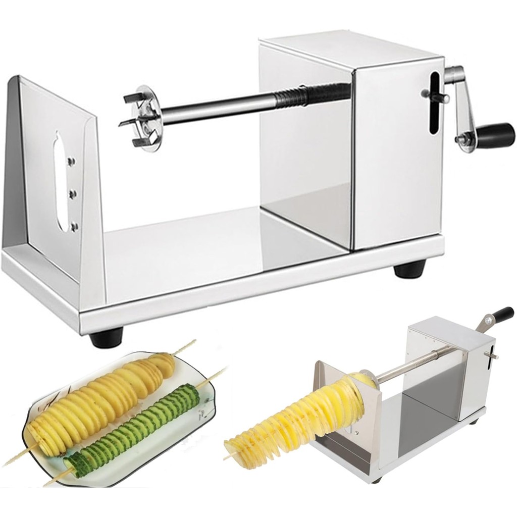 Stainless Steel Tornado Potatoes Spiral Cutter,Manual Potato Spiral ...