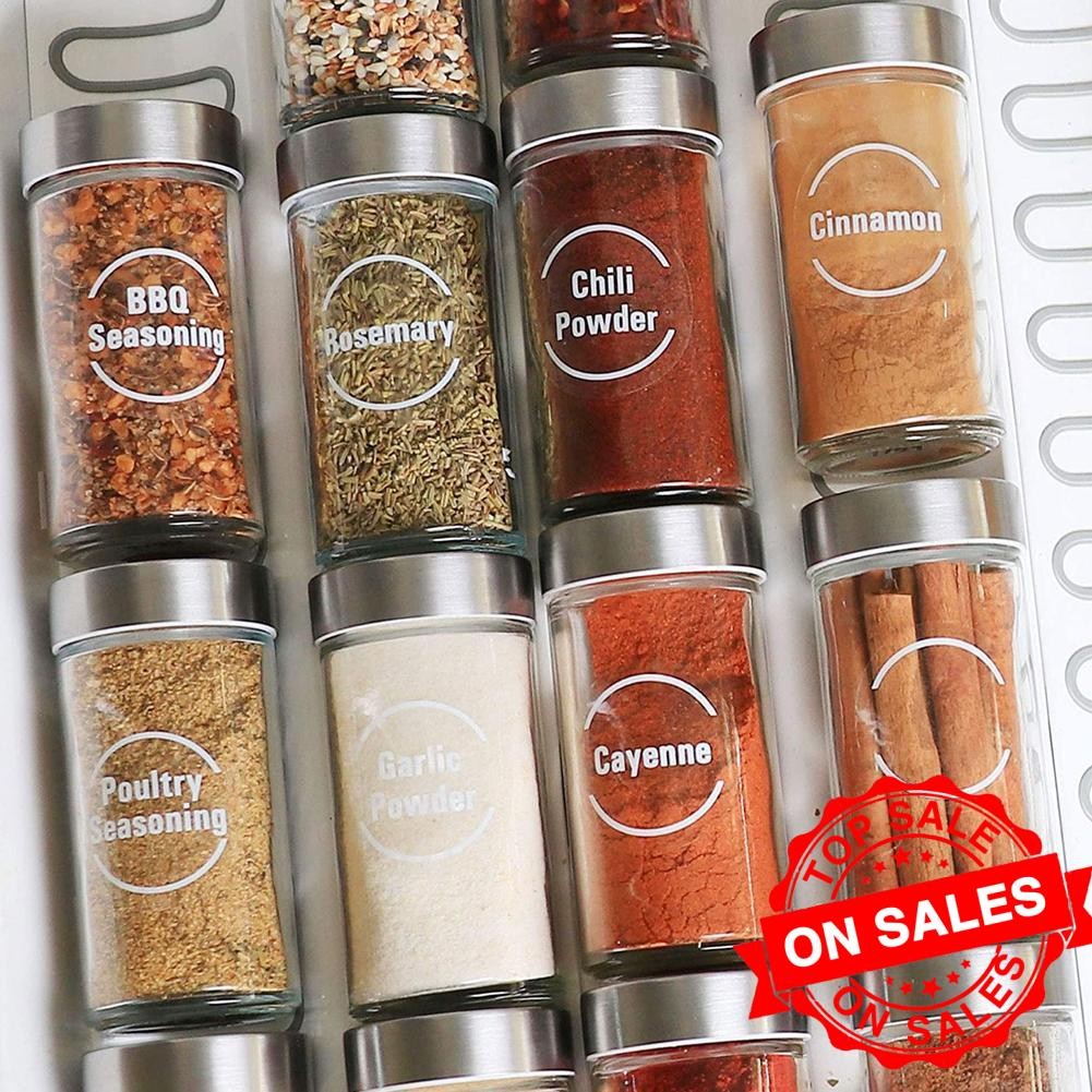 Kitchen Label Waterproof Spice Label Creative Transparent Spice Label ...