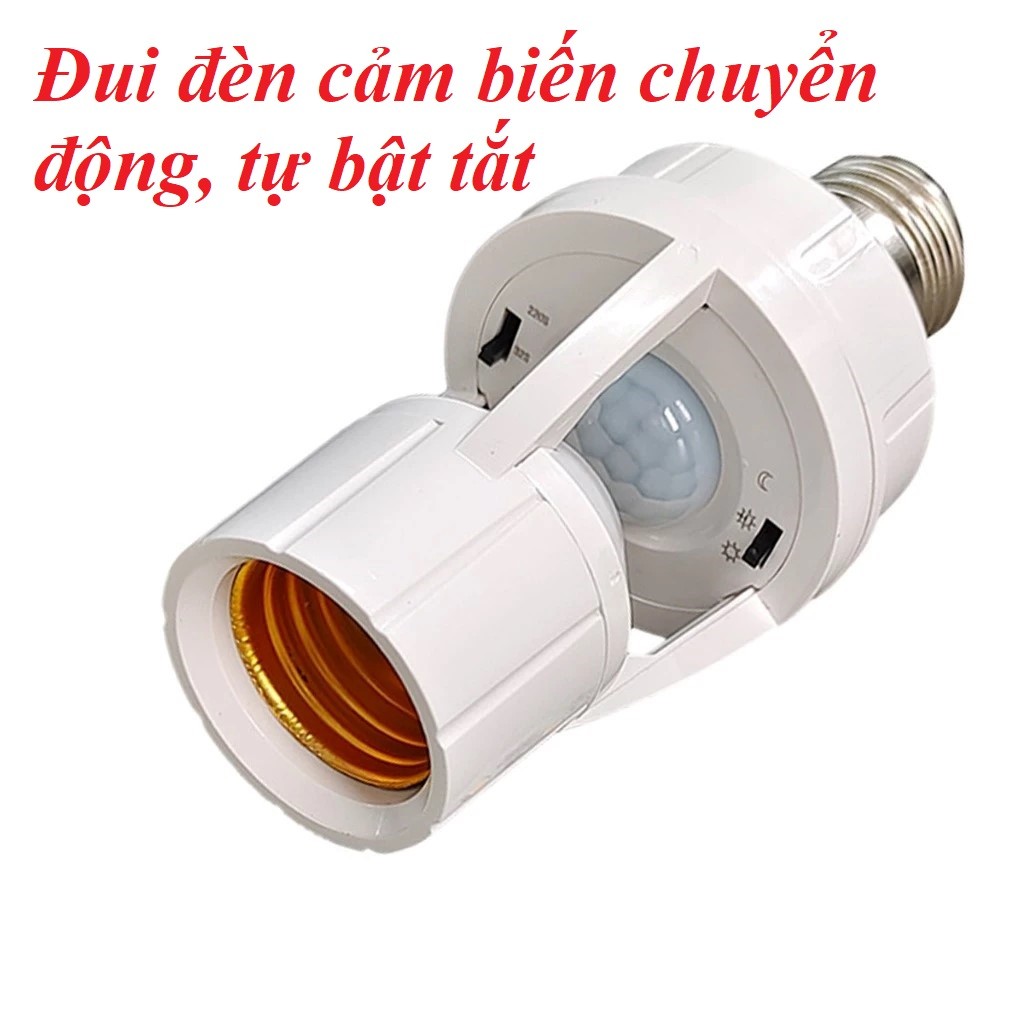 Motion sensor lamp holder automatically turns on and off when someone ...