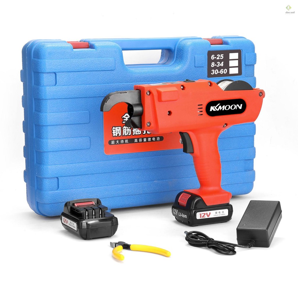 KKmoon 12 V Automatic 834MM Rebar Tier Cordless Rechargeable Tying