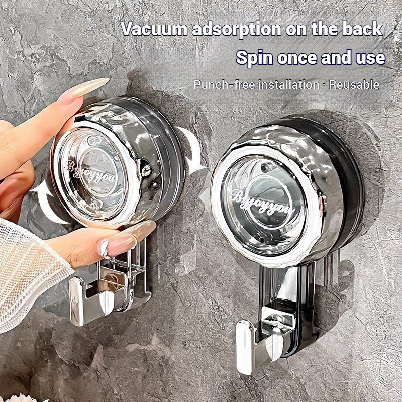 Nordic Bathroom Hooks Suction Cup Style Hooks No Punching Movable Wall ...
