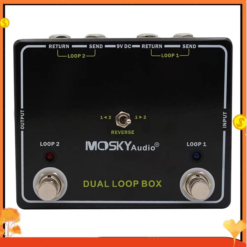 Audio Dual Loop Box Guitar Effect Pedal 2 Loop Electric Guitar ...