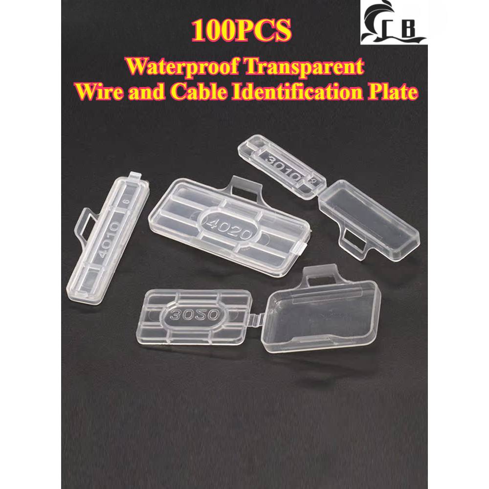 [CB-GJL] 100PCS Waterproof Transparent Wire and Cable Identification ...
