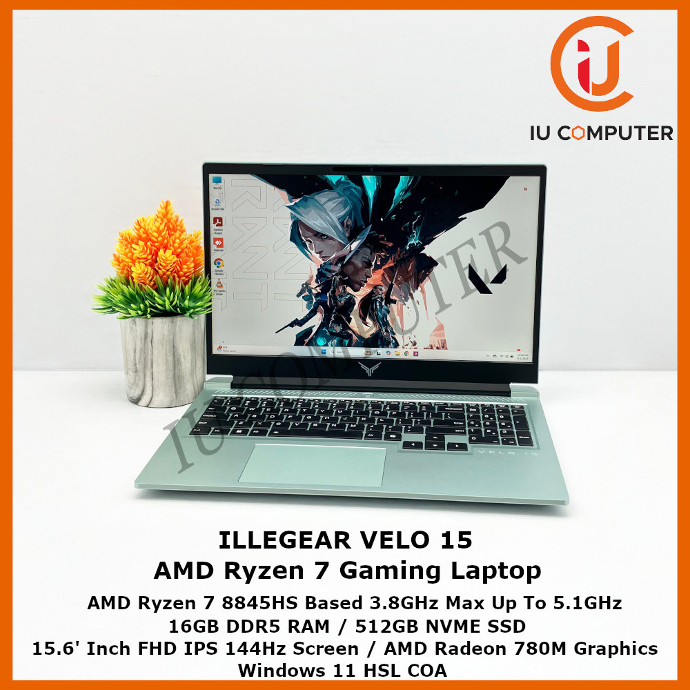 ILLEGEAR VELO 15 AMD RYZEN 7 8845HS 16GB DDR5 RAM 512GB NVME SSD RADEON ...