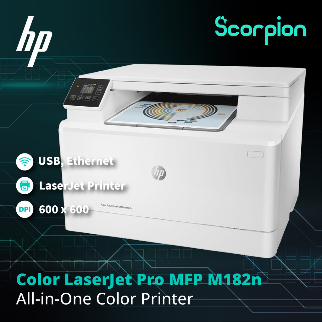 HP Color LaserJet Pro MFP M182n A4 Color Multifunction Laser Printer ...
