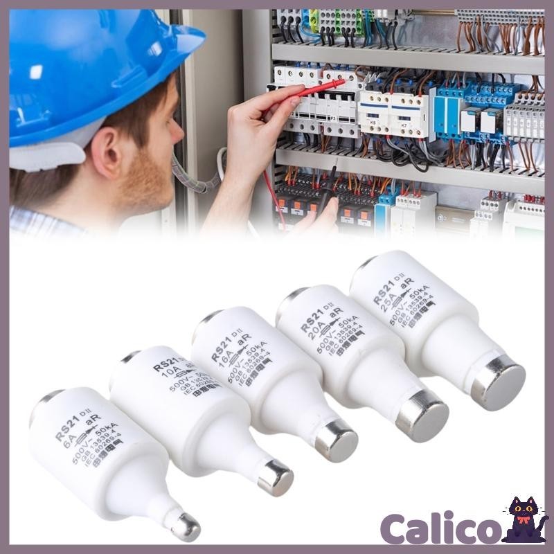 Cali Pack of 5 Ceramic Spirals Fuses Inserts 500VAC Cable Protections ...