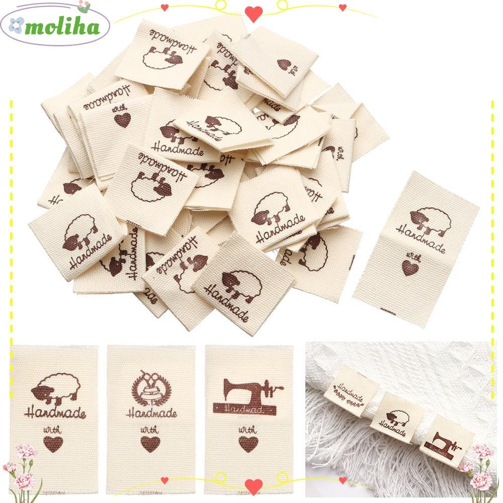 MOLIHA 50PCS Cloth Garment Labels Sewing|Cartoon Pattern Woven Knitted ...