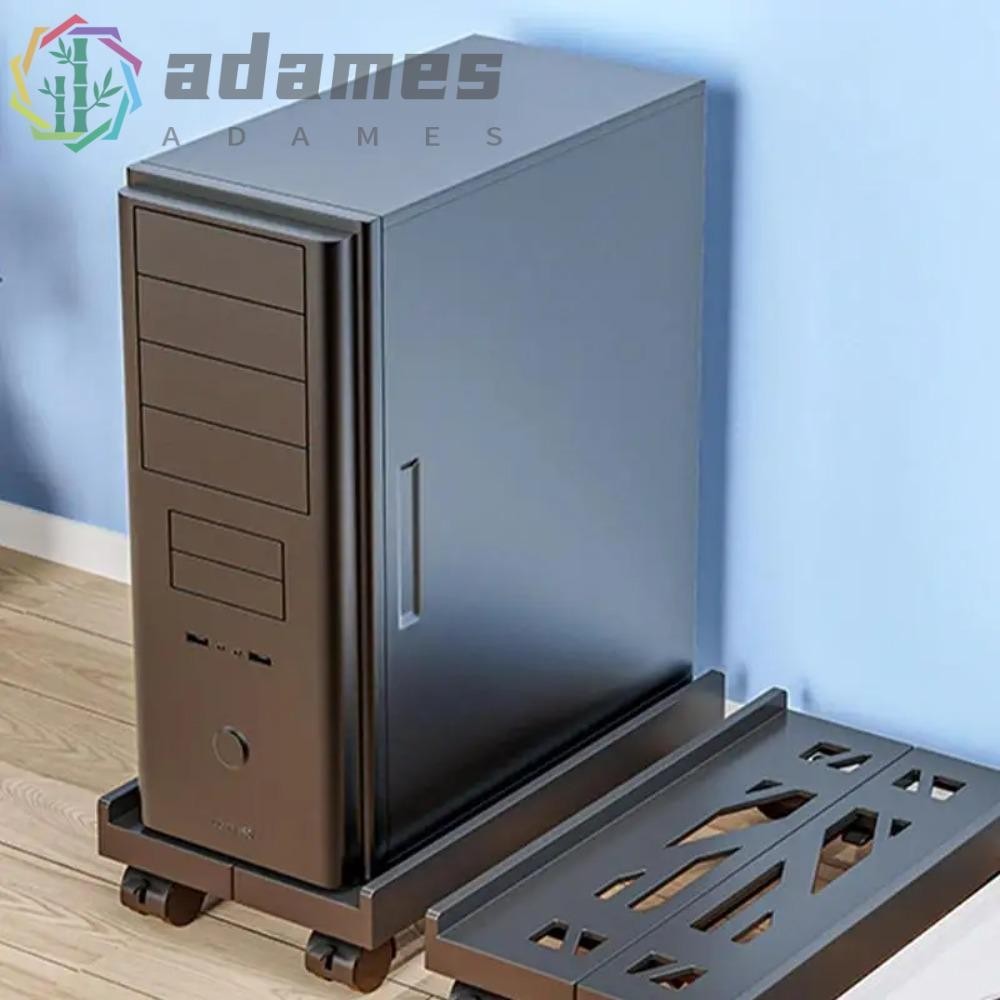 ADAMES Mobile CPU Stand, Plastic Adjustable Computer Tower Stand ...