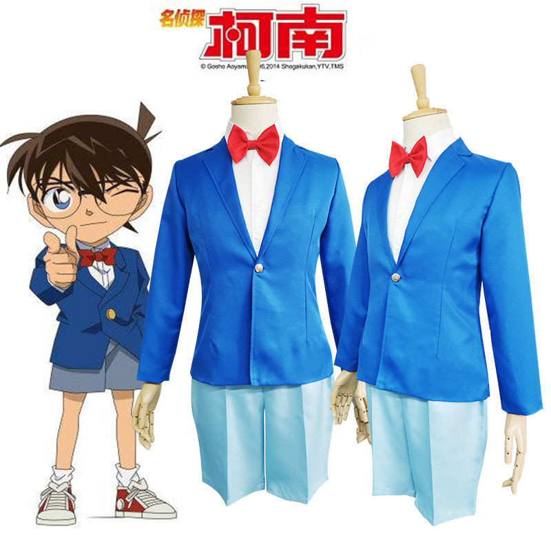 儿童名侦探柯南cos服工藤新一毛利兰校服名侦探柯南衣服Children's Detective Conan cosplay Kudo ...