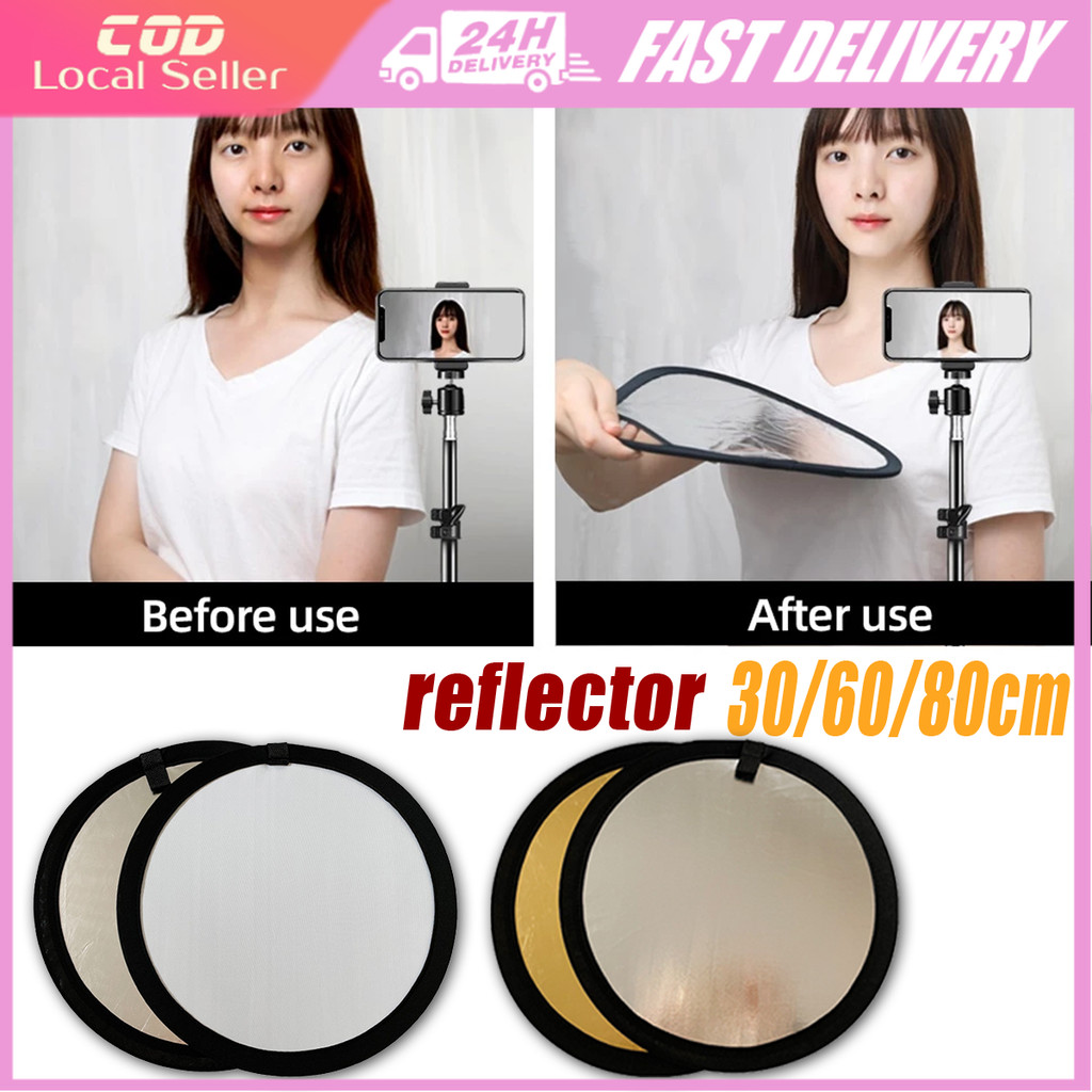 30cm/60cm/80cm Photography Reflector Professional Light Round ...