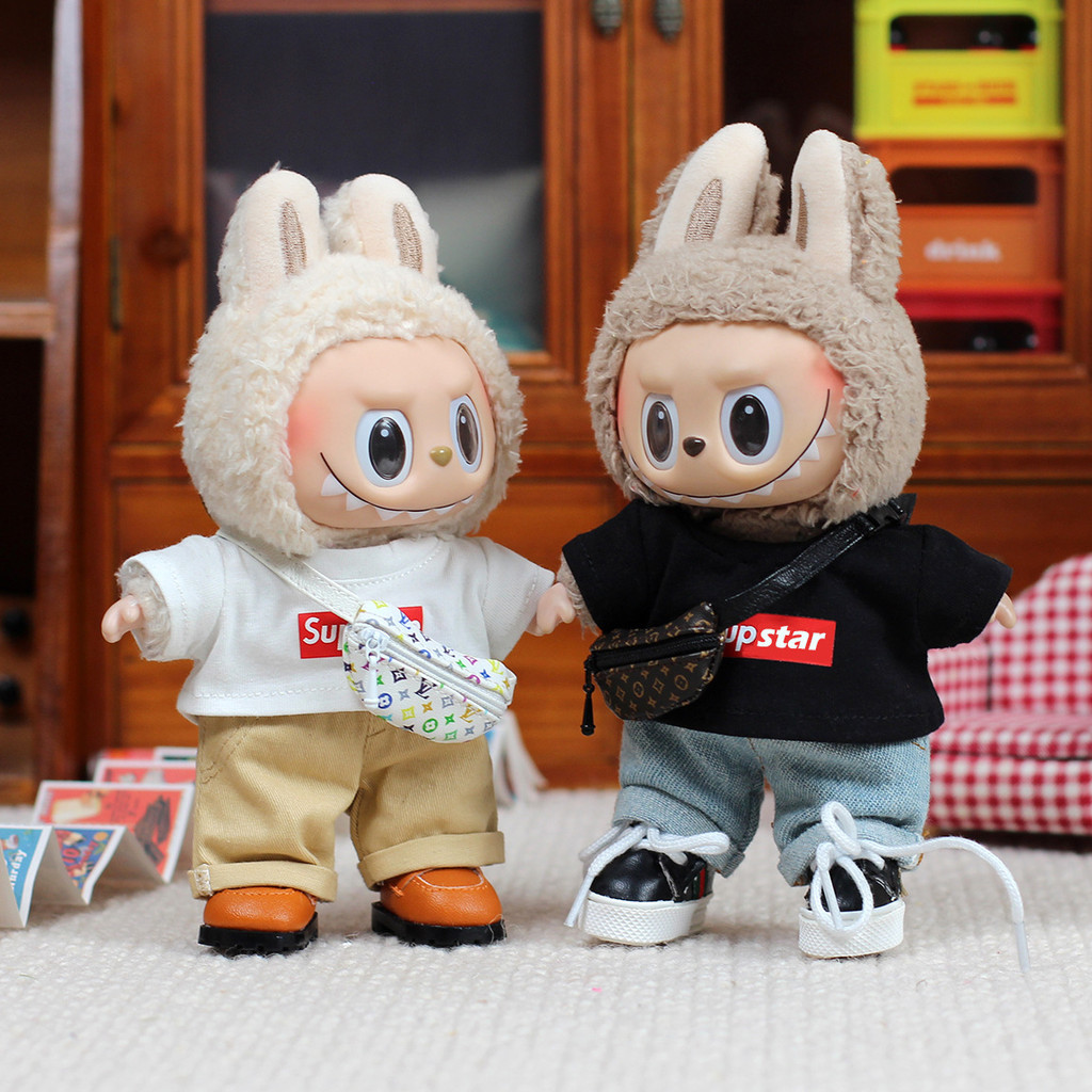 Only Clothes] 17cm Labubu Clothes Vinyl Face Doll Clothes Luxury Famous ...