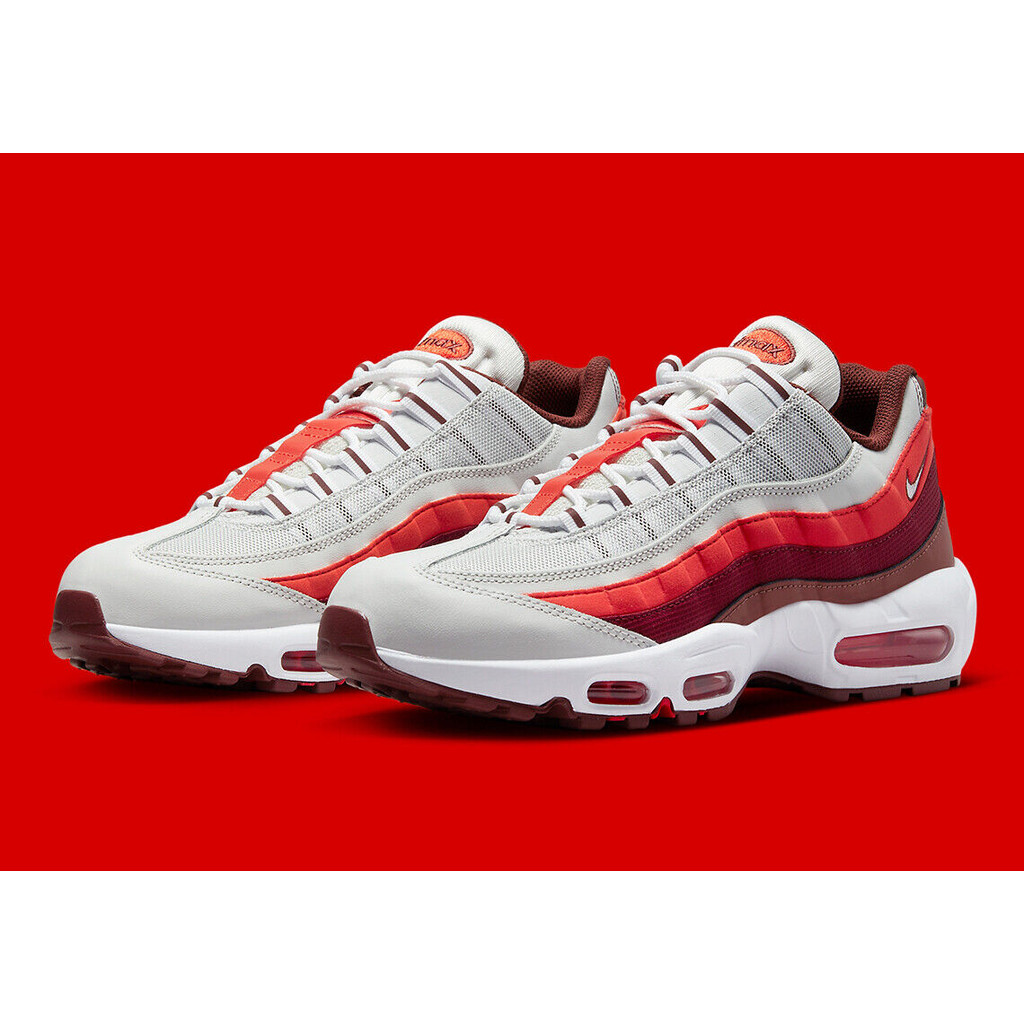 Nike Air Max 95 Crimson Red White Photon Mens US Size 9 13 Casual Shoes New Shopee Malaysia