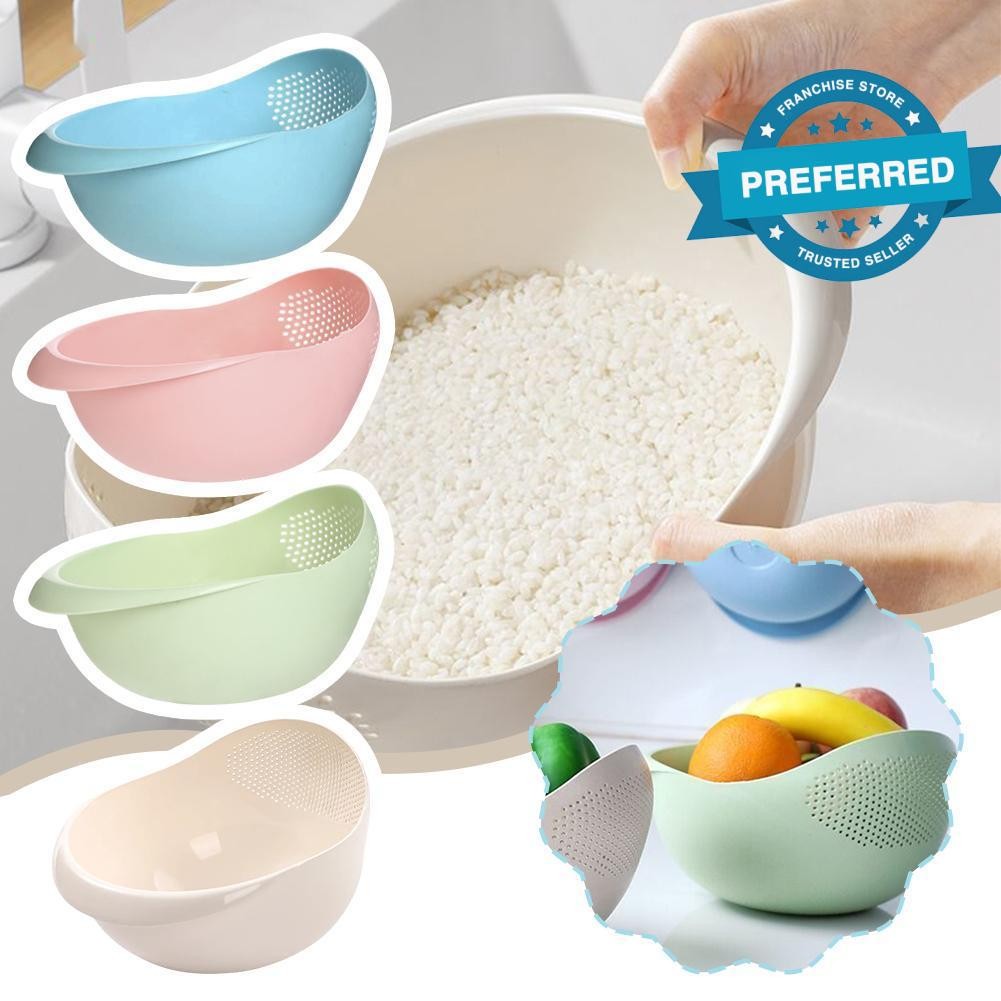 Rice Sieve Plastic Colander Sieve Rice Washing Filter Food Basket Tools ...