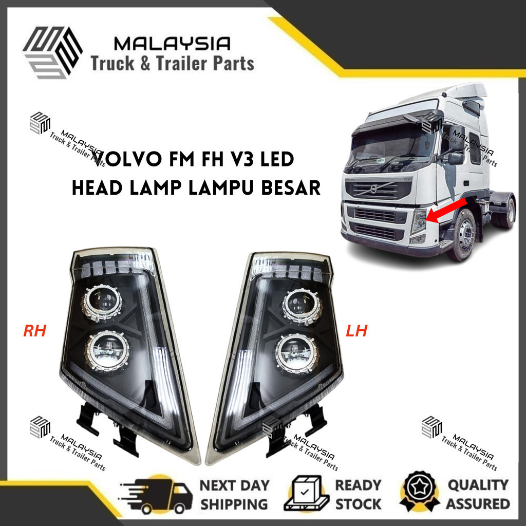 MTTP VOLVO FM FH V3 VERSION 3 LED HEAD LAMP HEADLIGHT LAMPU BESAR LED ...