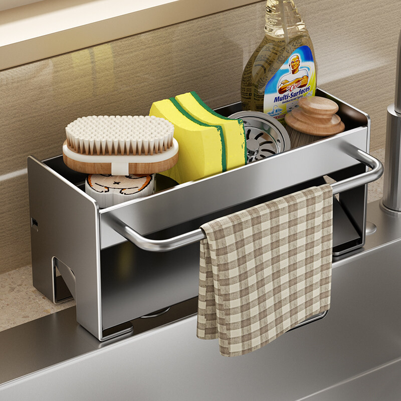 AIYU kitchen countertop multifunctional drain rack with rod dishwashing ...