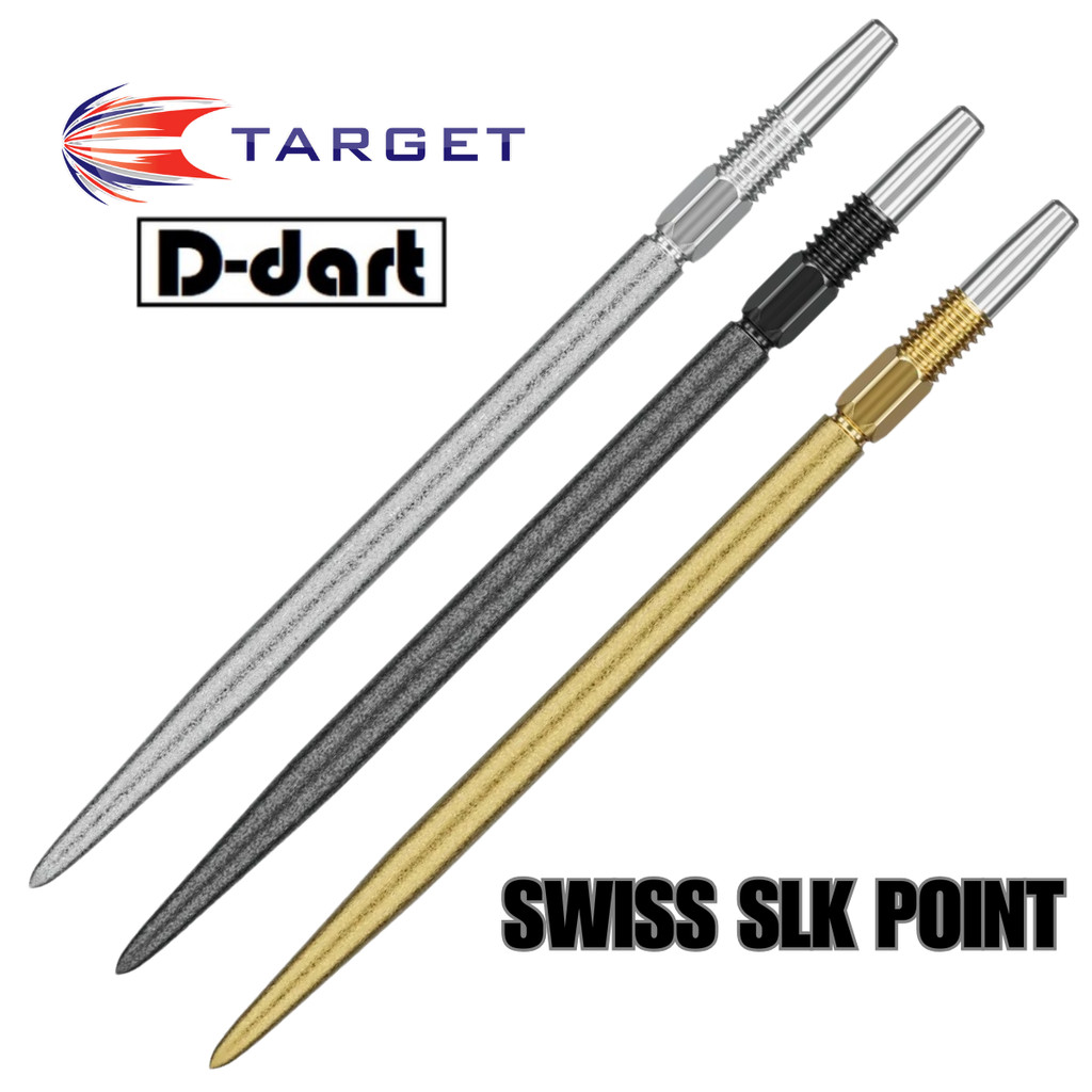 TARGET Dart Point - SWISS SLK POINT BLACK/GOLD/SILVER REPLACEMENT STEEL ...