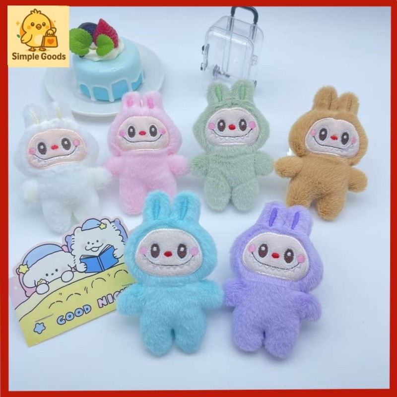 Cartoon Cute Labubu Plush Doll Keychain-Girls Backpack Decoration ...