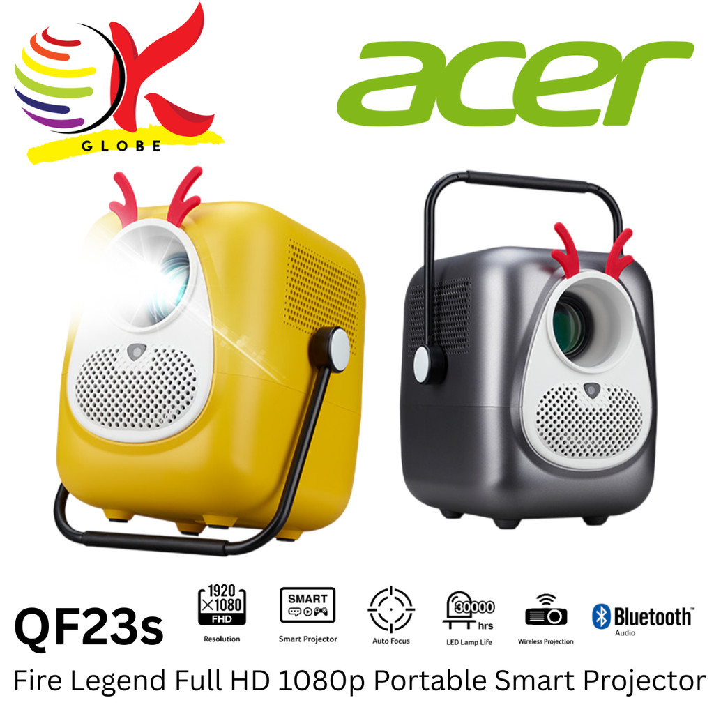 ACER FIRE LEGEND QF23S 250 ANSI LUMENS FHD 1920X1080 PORTABLE SMART ...