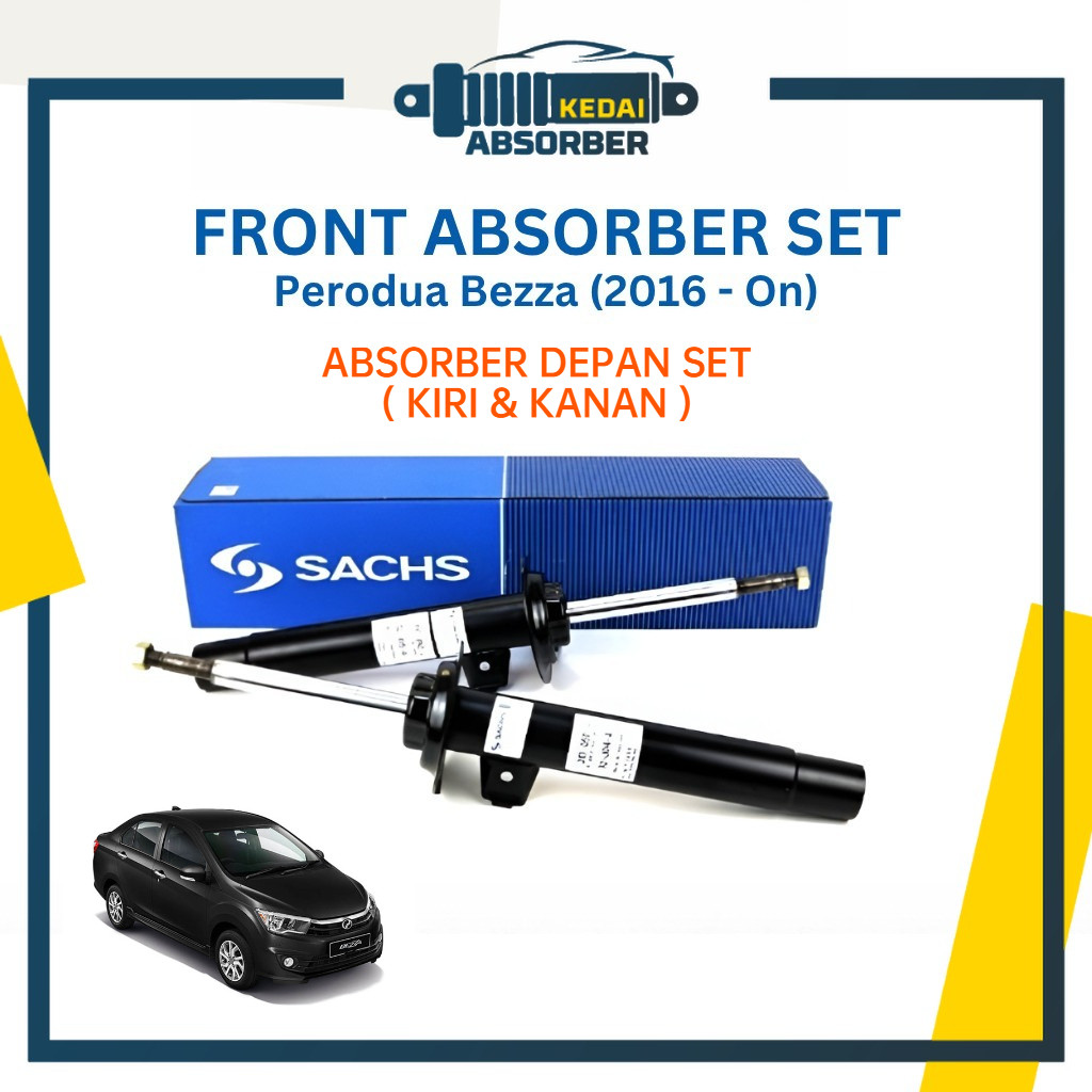 ZF SACHS Penyerap Hentakan Hadapan Shocks Absorber Front Set Perodua ...
