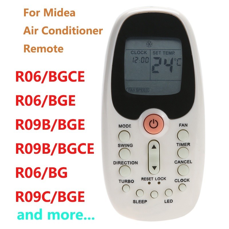 Midea Air Conditioner / Aircond Remote Control Replacement For R06/BGCE ...