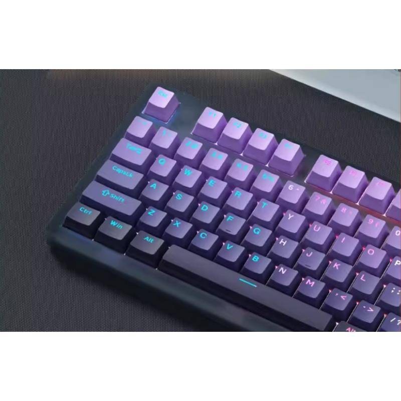 Lucky Purple Gradient Engraved PBT Double Shot Backlit OEM Custom ...