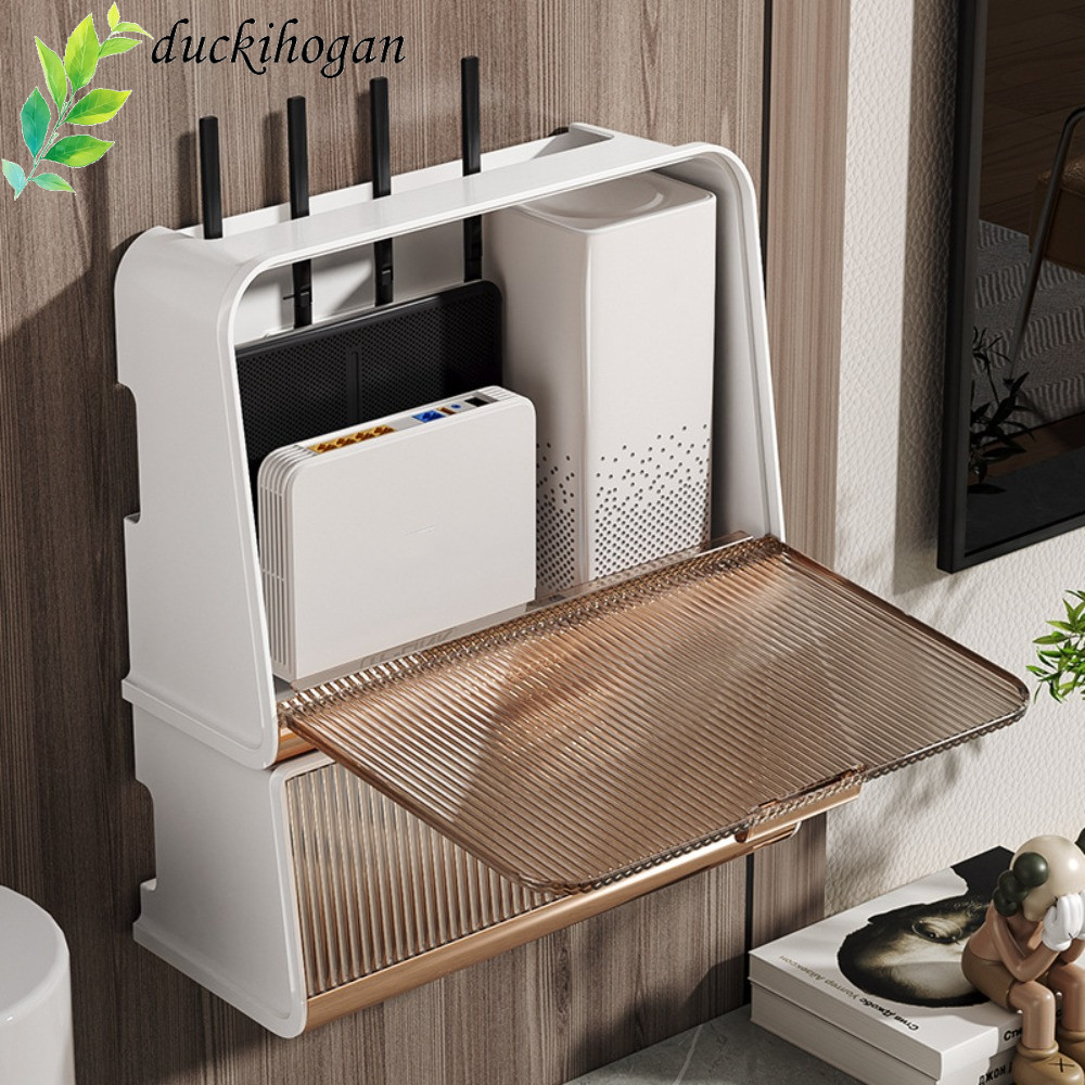 DUCKIHOGAN WiFi Router Storage Box, Multi-purpose with Lid Wire Storage ...