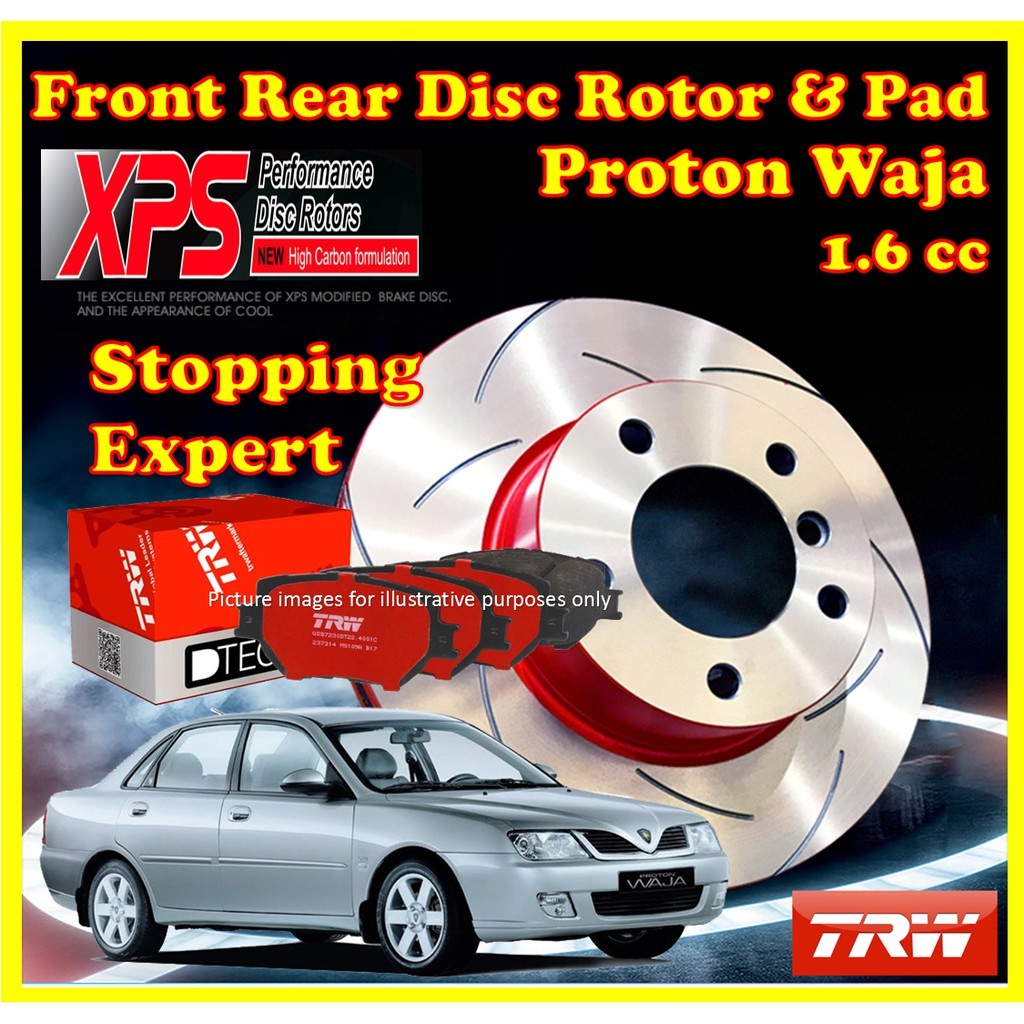 TRW XPS Proton Waja Brake Front & Rear Disc Rotor Specialist Shopee