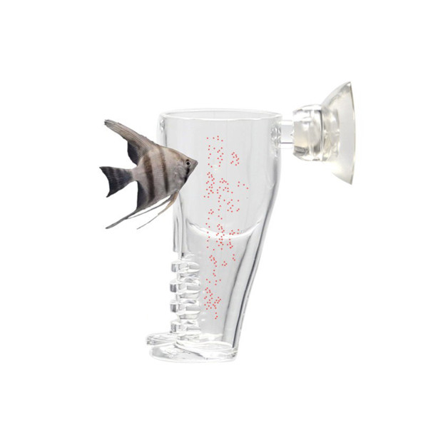 Fish Suction Cup Feeder, Acrylic Transparent Fish Rings