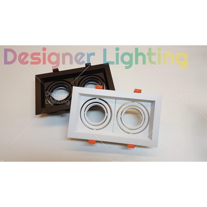 Designer Lighting Double Eyeball Casing With GU10 Holder Recess Spot ...