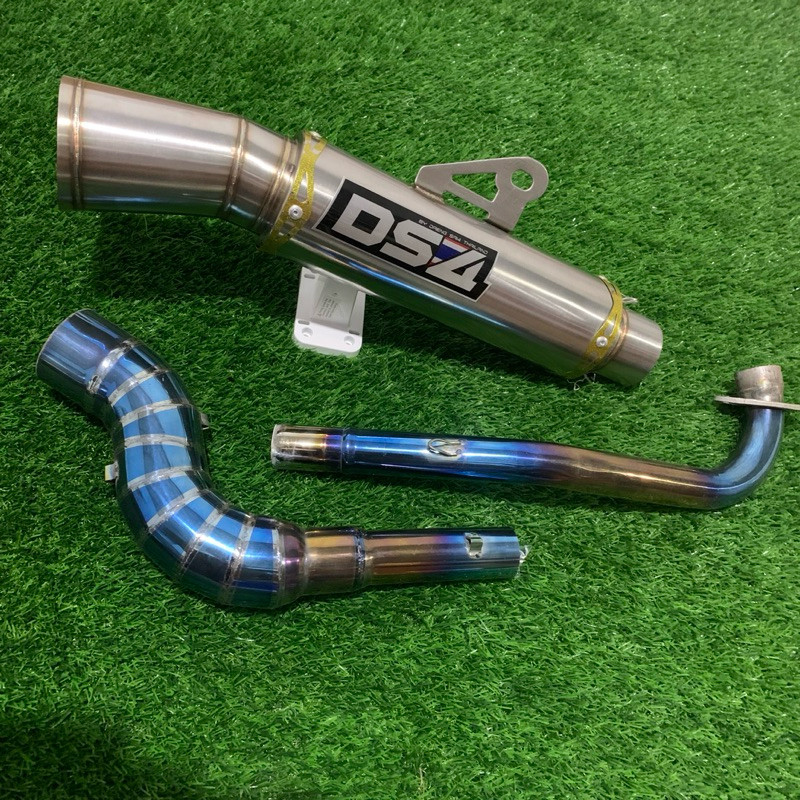 (tambutso) 1set exhaust pipe high mouth for motorcycle DS4 tube type ...