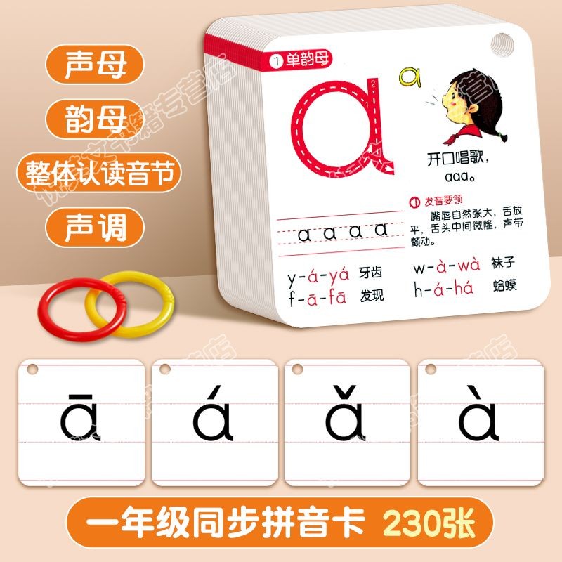Small Connection Pinyin Letter Card Full Set First Grade Chinese Pinyin ...
