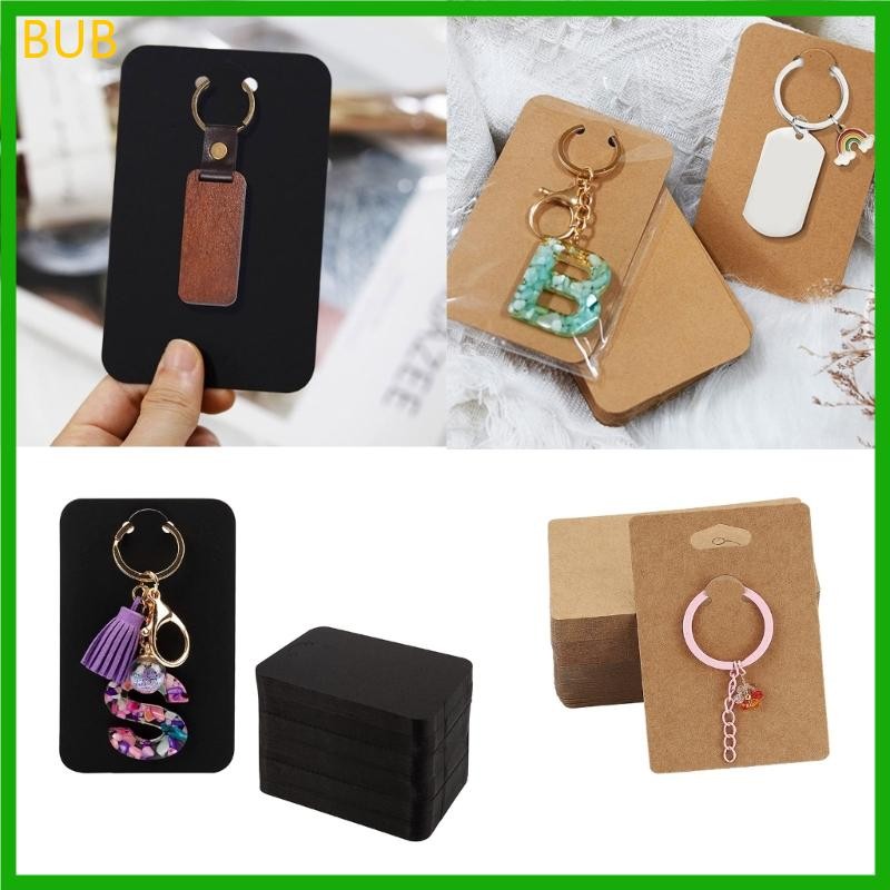 BUB 50Pieces set Keychain Card Hold Cardboard for Keyring Jewelry ...