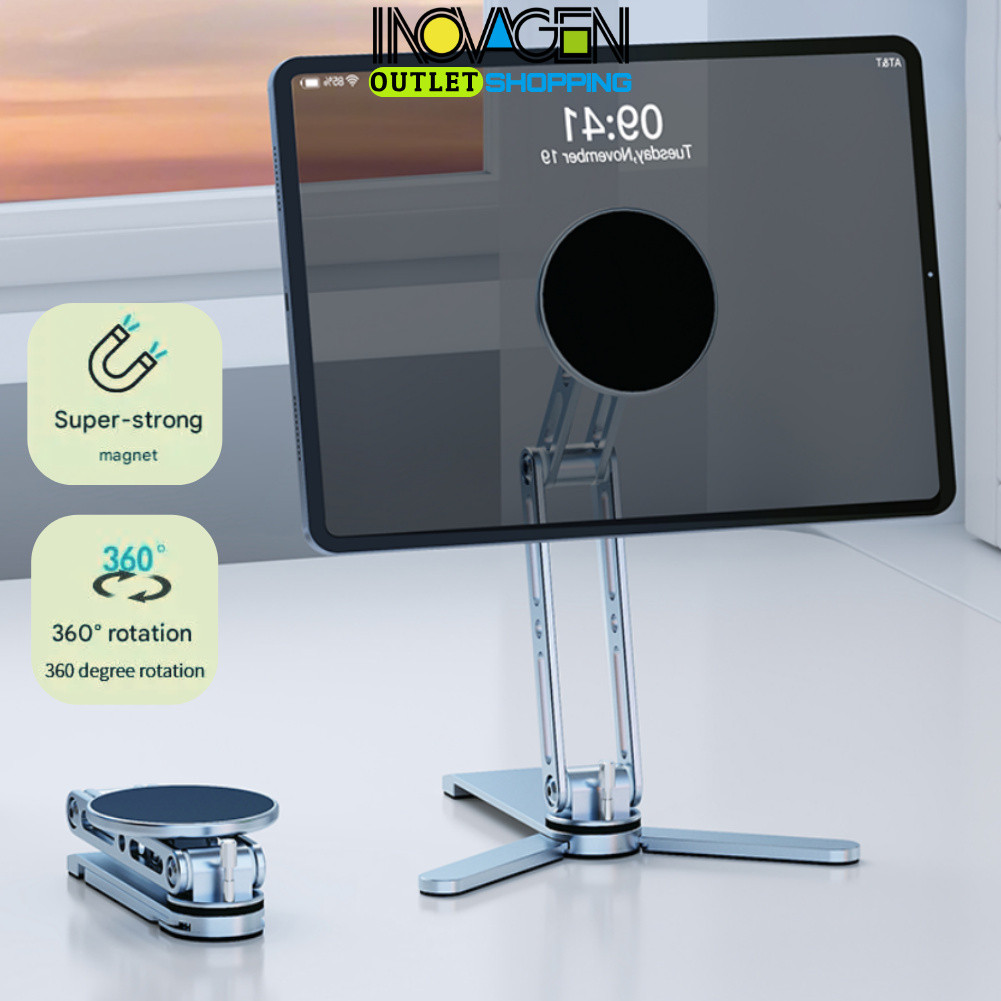 INOVAGEN Magnetic Phone Stand Tablet Holder,Foldable Handheld & Desktop ...