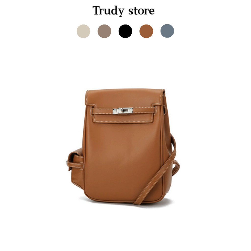 First Layer Cowhide Kelly Bag Female Mini Backpack 2025 Stylish Leather ...