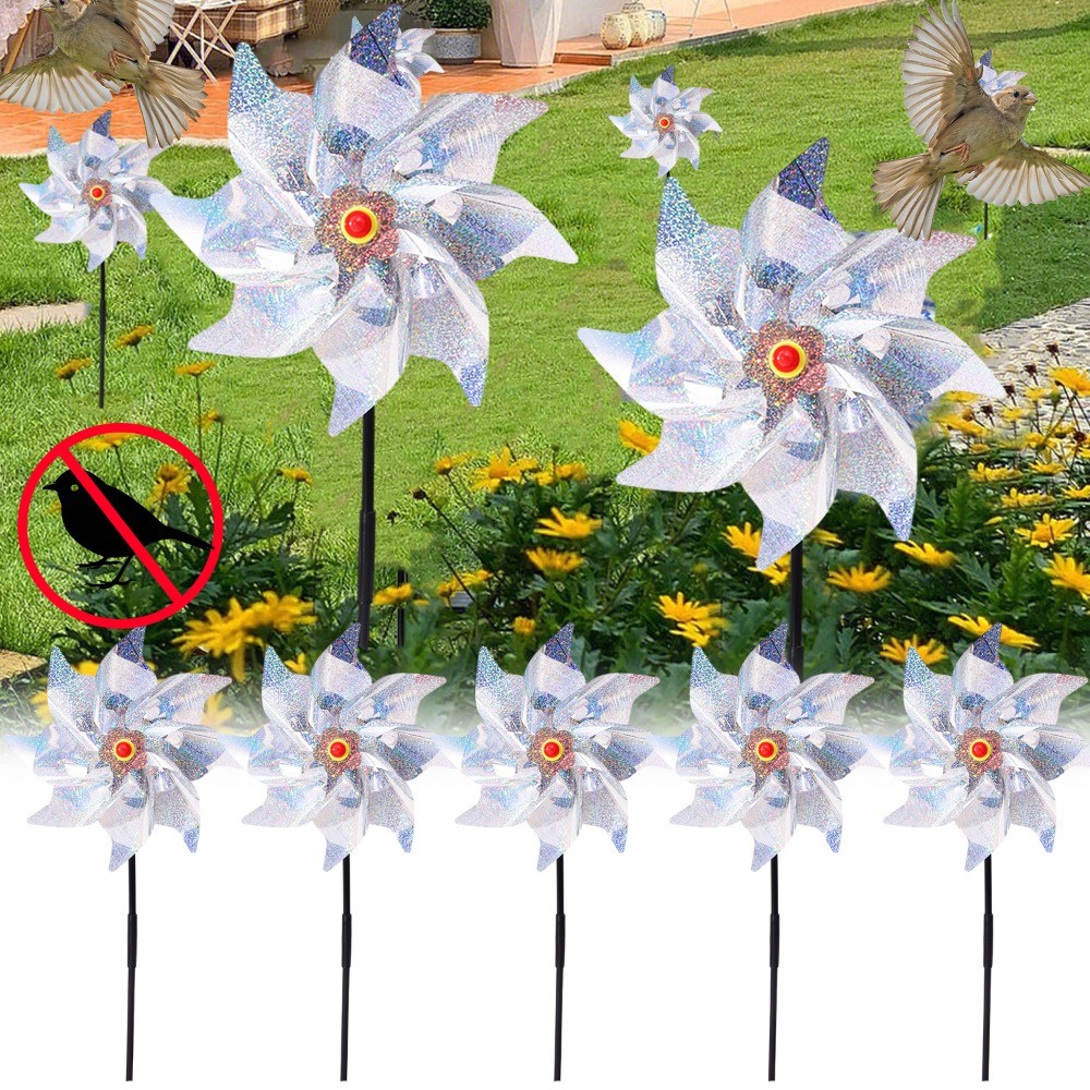 Flashing Reflective Rotating Windmill Durable PVC Laser Birds Repellent ...