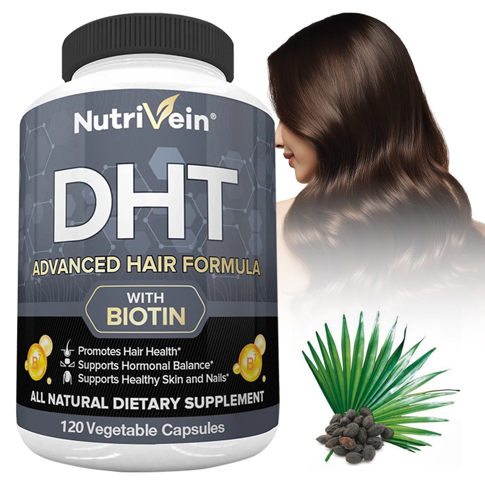 Premium DHT Blocker for Men and Women - with Biotin - 30-Day Supply of ...