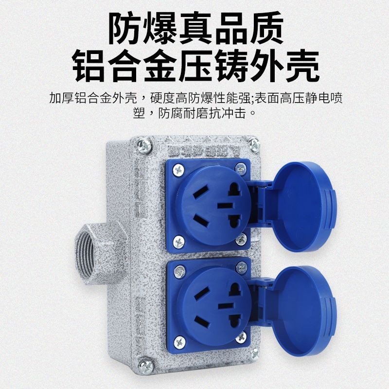 Industrial Explosion-Proof Socket Outdoor 220V Porous EX Five-Hole 86 ...
