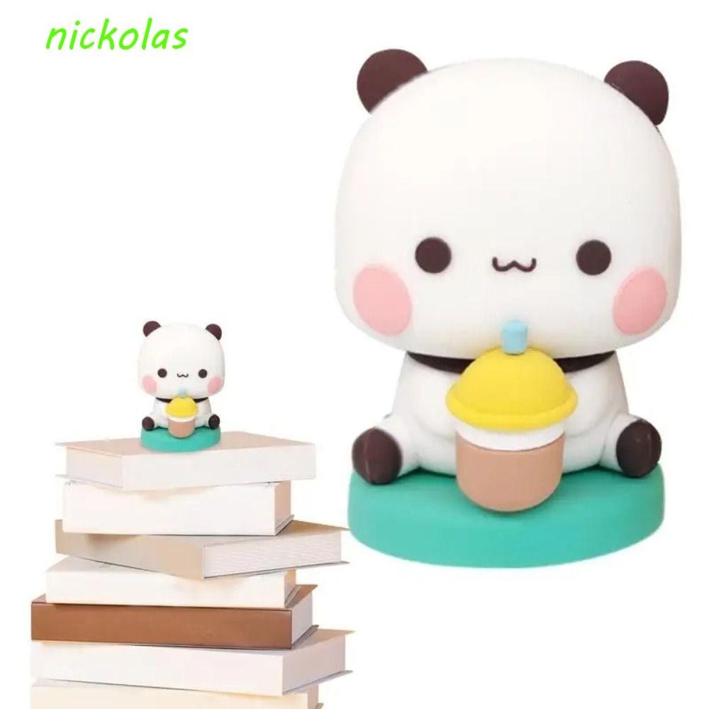 Quixotical Bubu Dudu Figure 2 Pezzi Bubu Dudu Statuetta Oscillante, Panda Simpatica Decorazione Per Cruscotto, Statua Di Orso Panda Per Auto, Ufficio