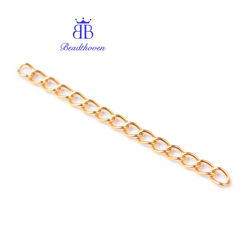 20Strand Ion Plating(IP) 304 Stainless Steel Chain Extenders Golden 47