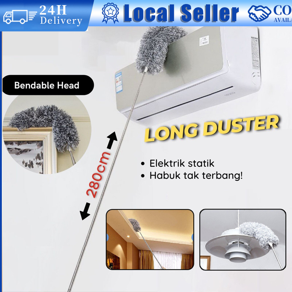 Premium duster 280cm extendabl Extra Long Handle Microfiber Cobweb ...