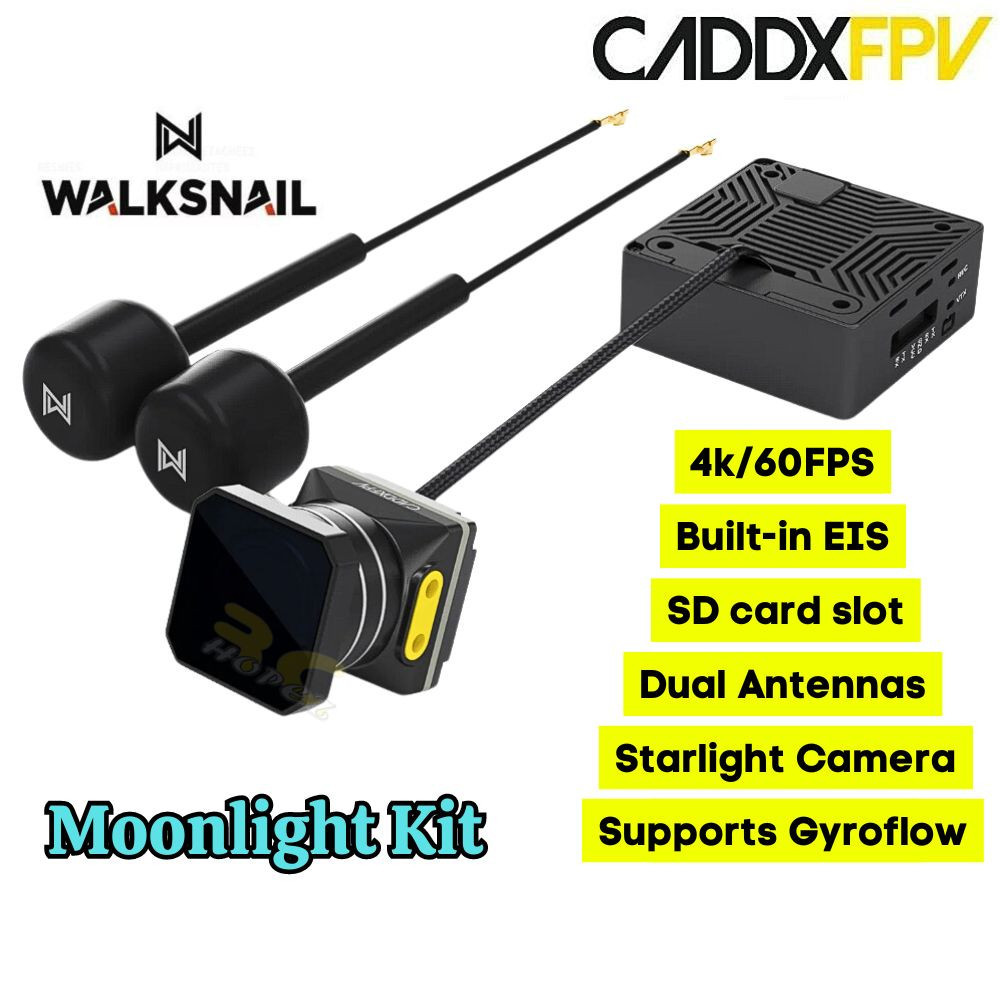 Walksnail Moonlight Kit Supports 4k/60fps & Gyroflow Built-in EIS Dual ...
