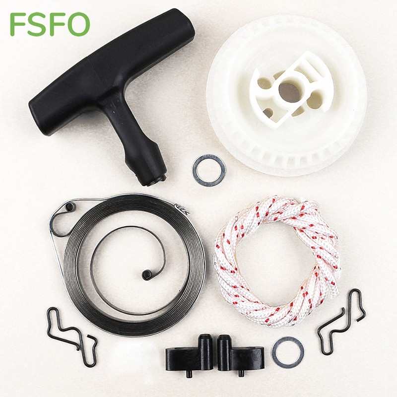 FSFO| Recoil Pull Starter Spring Pulley Handle Rope Kit for Stihl MS180 ...