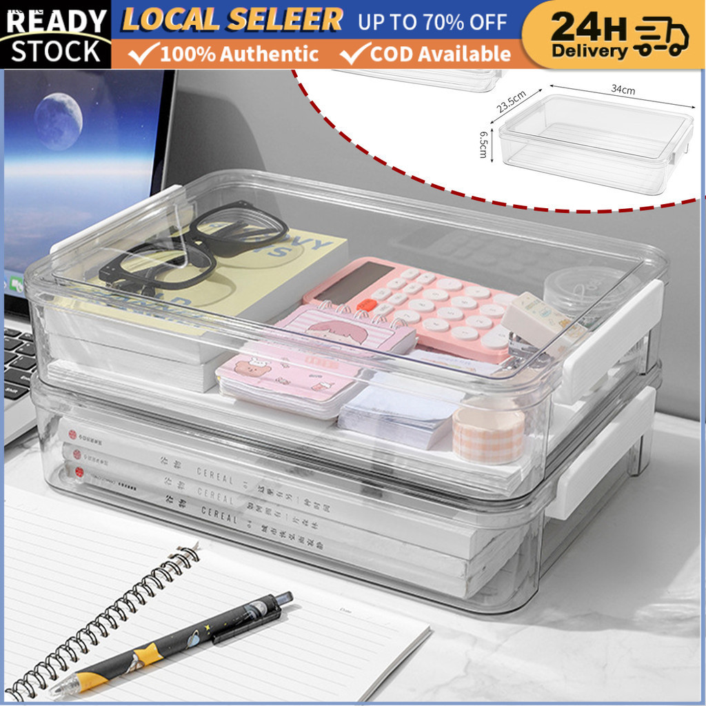 A4 Moisture-Proof Save Space File Storage Box Transparent Certificate ...